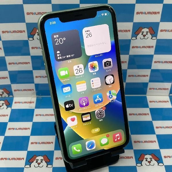 iPhone11 au版SIMフリー 128GB MWM62J/A A2221 訳アリ品 グリーン