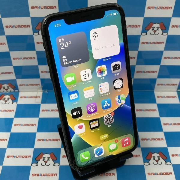 iPhone11 au版SIMフリー 128GB MWM02J/A A2221 訳アリ品 ブラック