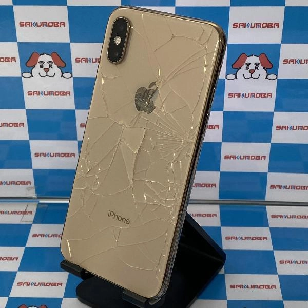 iPhoneXS SoftBank版SIMフリー 64GB MTE12J/A A2098 背面割れ ジャンク品 ゴールド