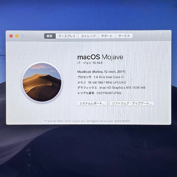 Macbook Retina 12インチ 2017  16GB 512GB A1534 美品 ゴールド