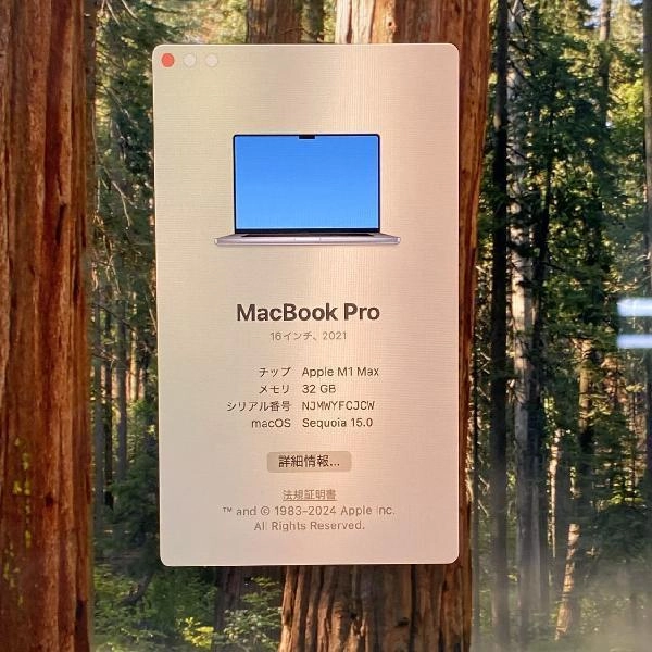 MacBook Pro 16インチ 2021  32GB 1TB MK1A3J/A 新品同様 スペースグレイ