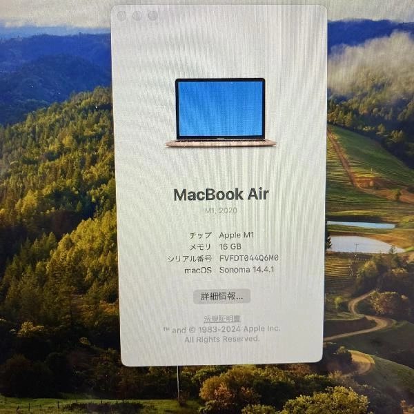 MacBook Air M1 2020 256GB A2337 極美品 ゴールド