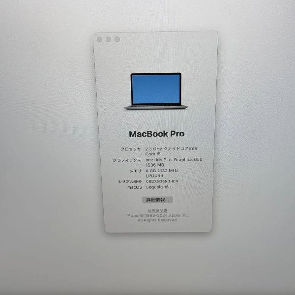 MacBook Pro 13インチ 2018 512GB MR9R2J/A A1989 美品 スペースグレイ