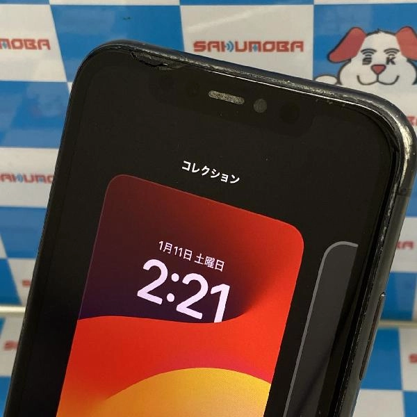 iPhone11 Apple版SIMフリー 128GB MWM02J/A A2221 ジャンク品 ブラック