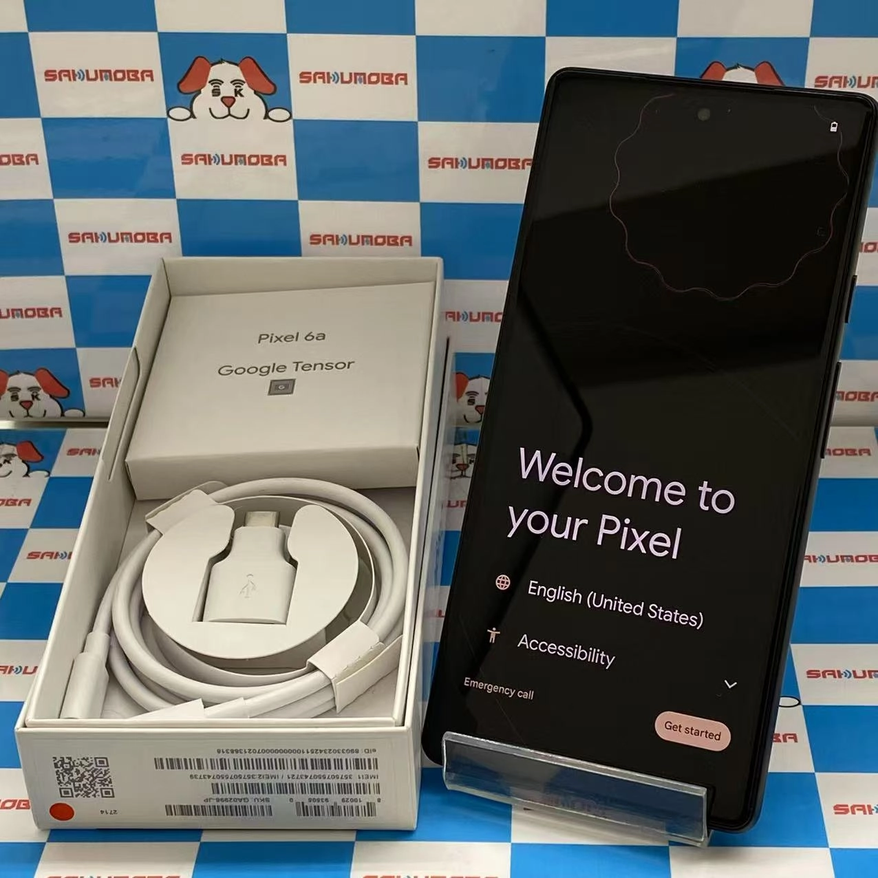 Google Pixel 6a au版SIMフリー 128GB Stormy Black GR1YH SIMロック解除済 美品