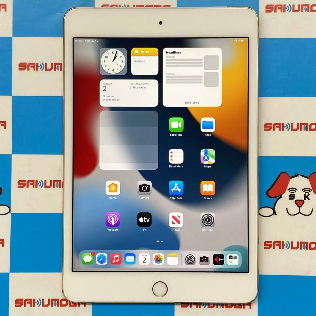 iPad mini 第4世代 Wi-Fi+Cellular モデル 128GB ゴールド MK782J/A AU版SIMフリー 美品 au