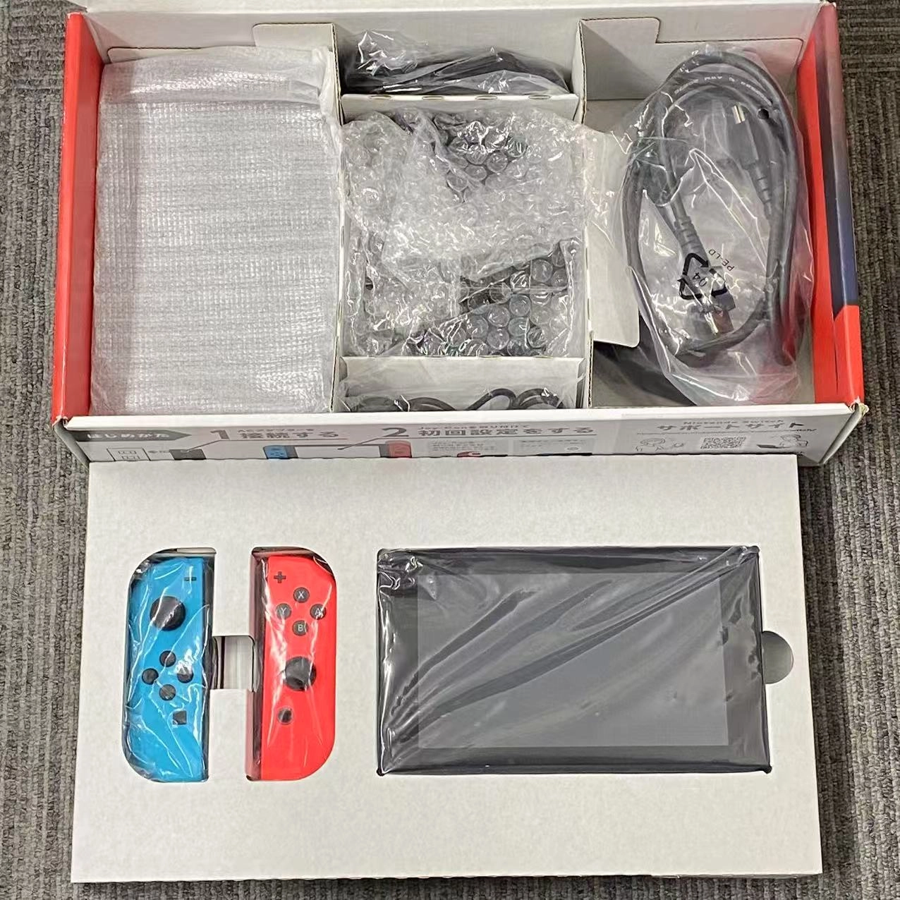 Nintendo Switch 2019年モデル 32GB ネオンブルー/ネオンレッド HAD-S-KABAA 極美品