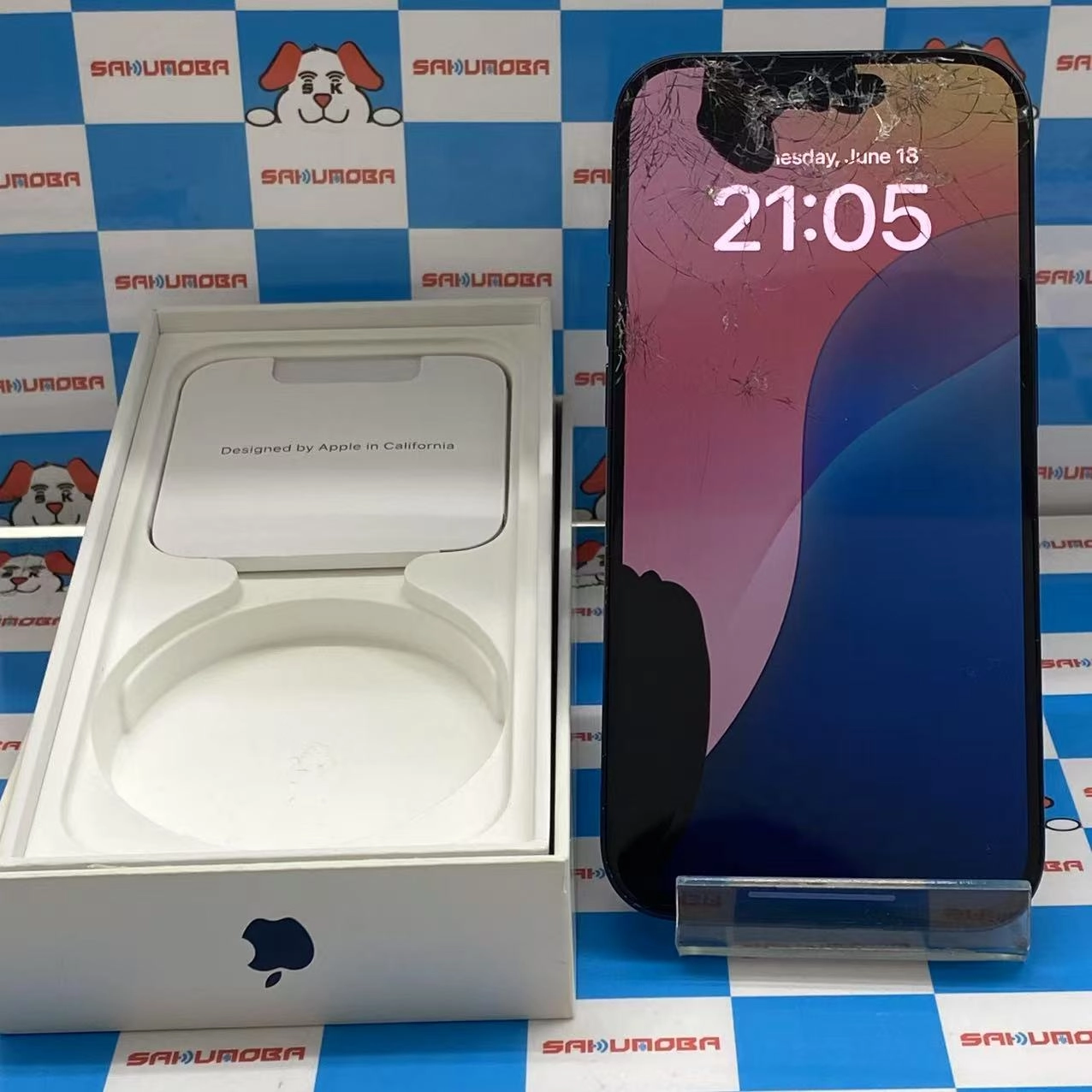 iPhone15 Pro 256GB ブルーチタニウム MTUG3J/A SIMフリー 画面割れ ジャンク品