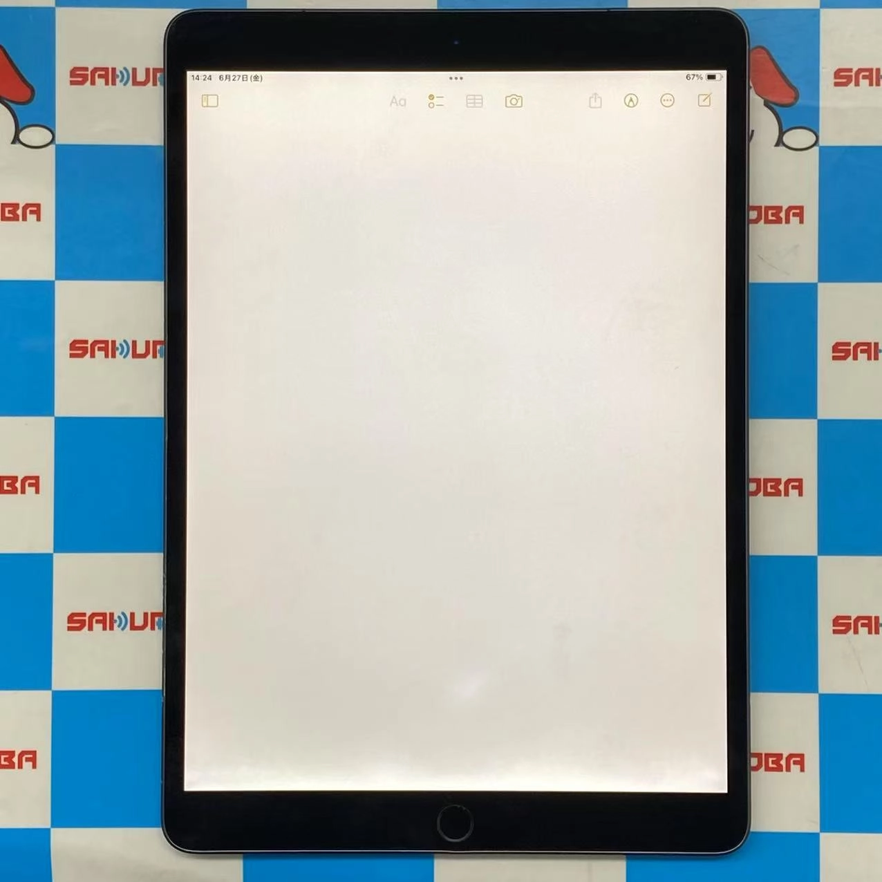 iPad Air 第3世代 Wi-Fi+Cellularモデル 64GB スペースグレイ MV0D2J/A SoftBank版SIMフリー 訳あり品