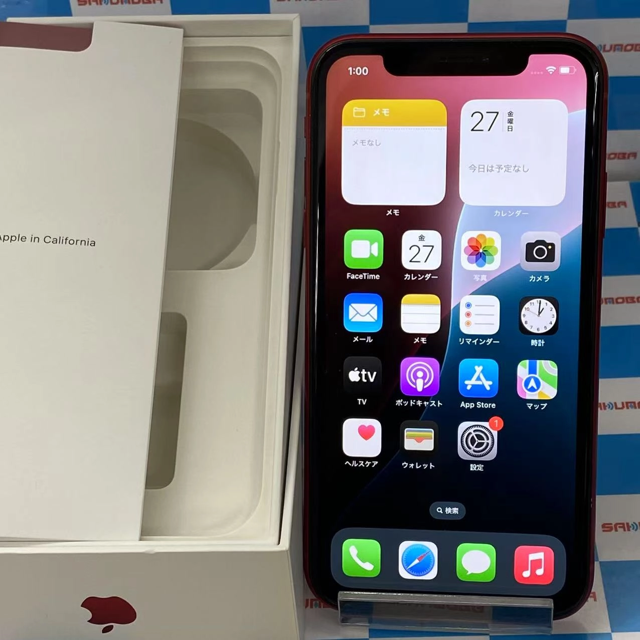 iPhoneXR 64GB Product Red MT062J/A SIMロック解除済 au 訳あり品