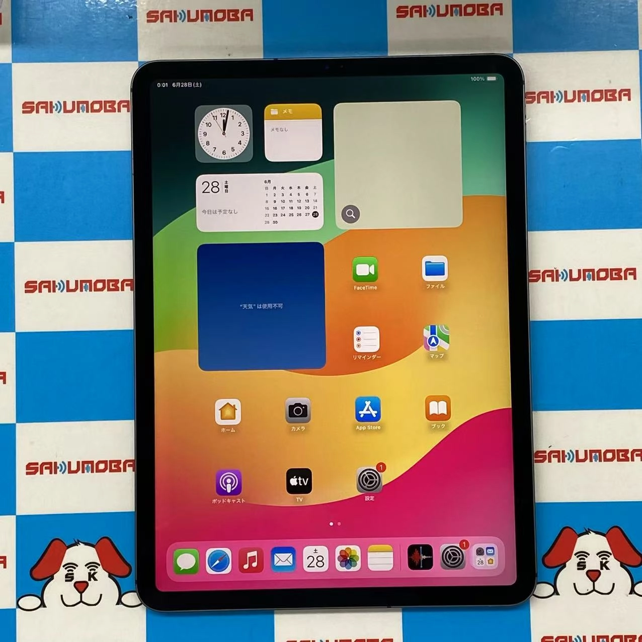 iPad Pro 11インチ 第1世代 Wi-Fi+Cellular 64GB スペースグレイ MU0M2J/A SIMロック解除済 au