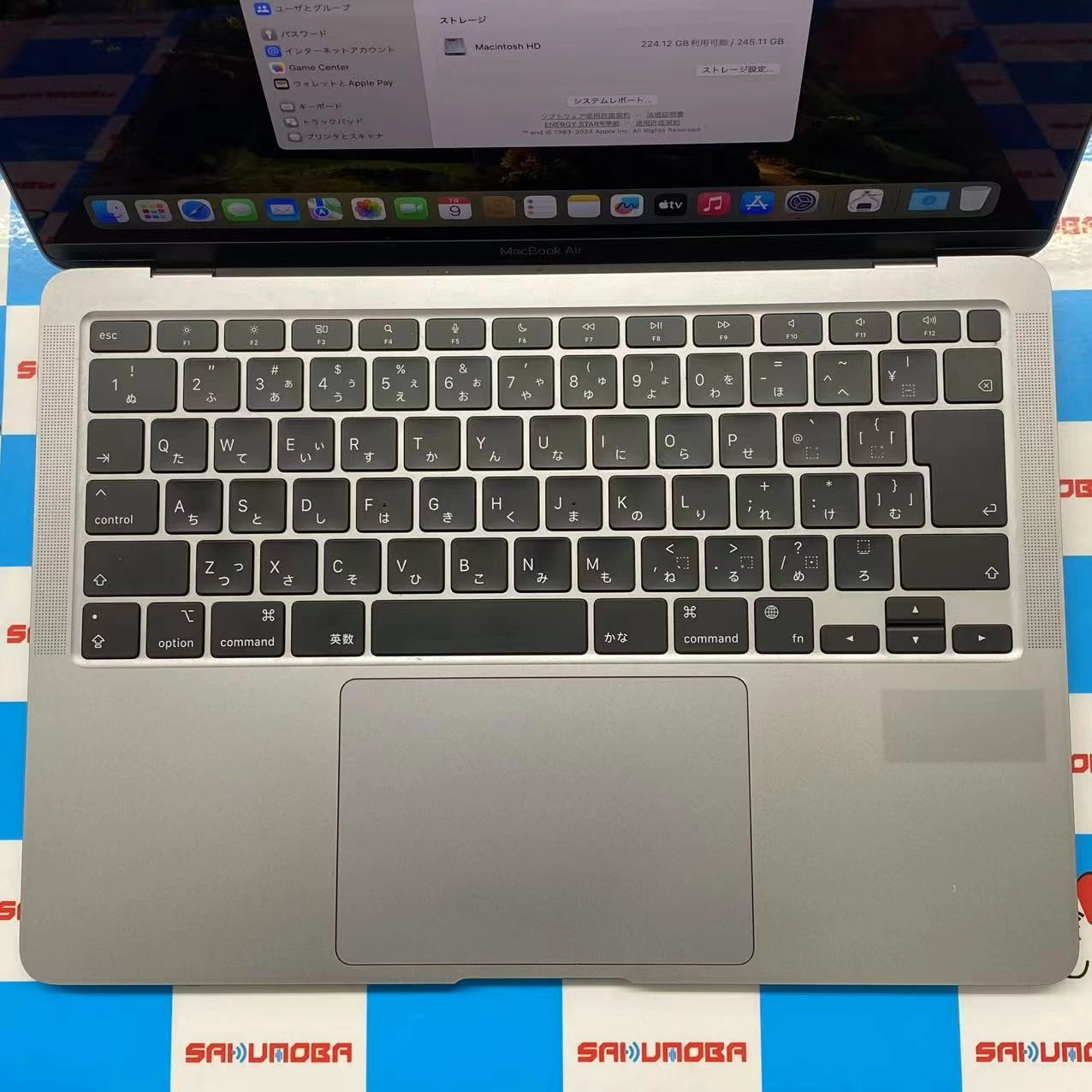MacBook Air 13インチ Late2020 Apple M1  8CPU 7GPUスペースグレイ MGN63J/A 8GB/256GB