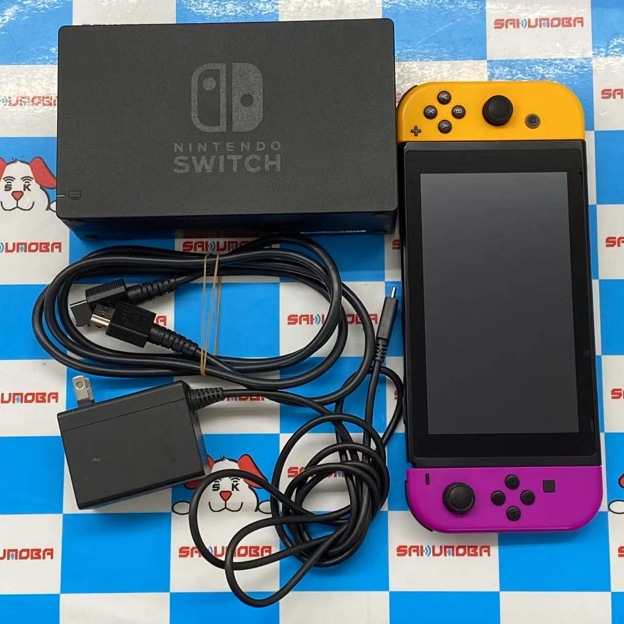 Nintendo Switch 32GB グレー HAC-001 ネオンパープル／（R）ネオンオレンジ