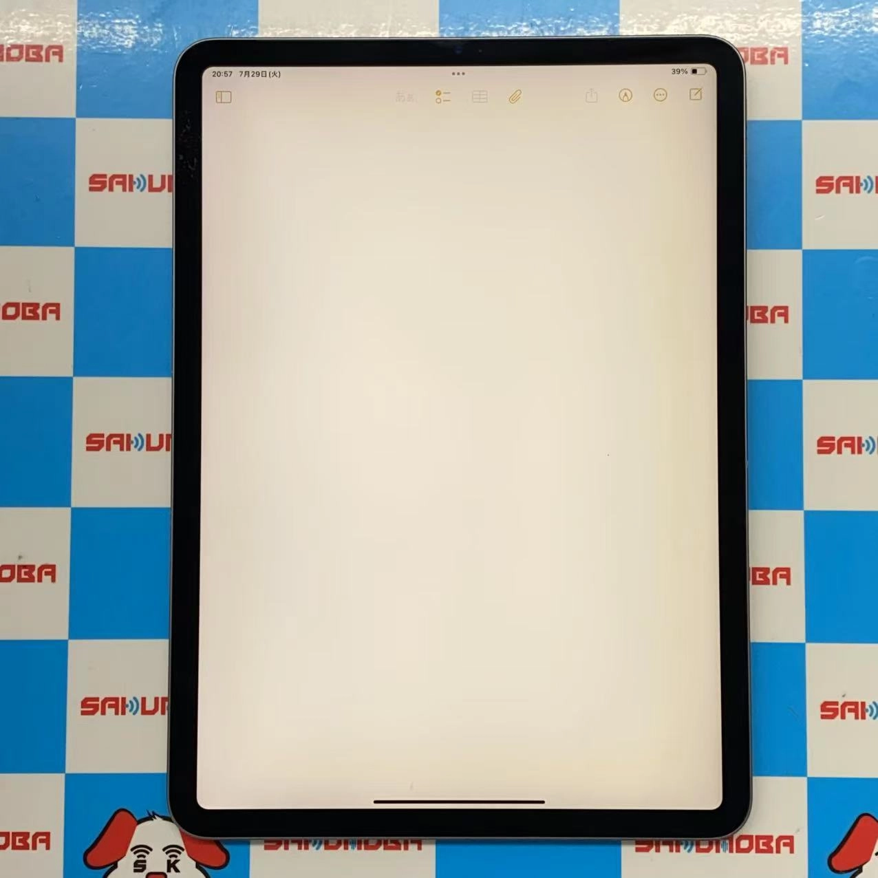 iPad Pro 11インチ 第1世代 Wi-Fiモデル 64GB スペースグレイ MTXN2J/A 訳あり品