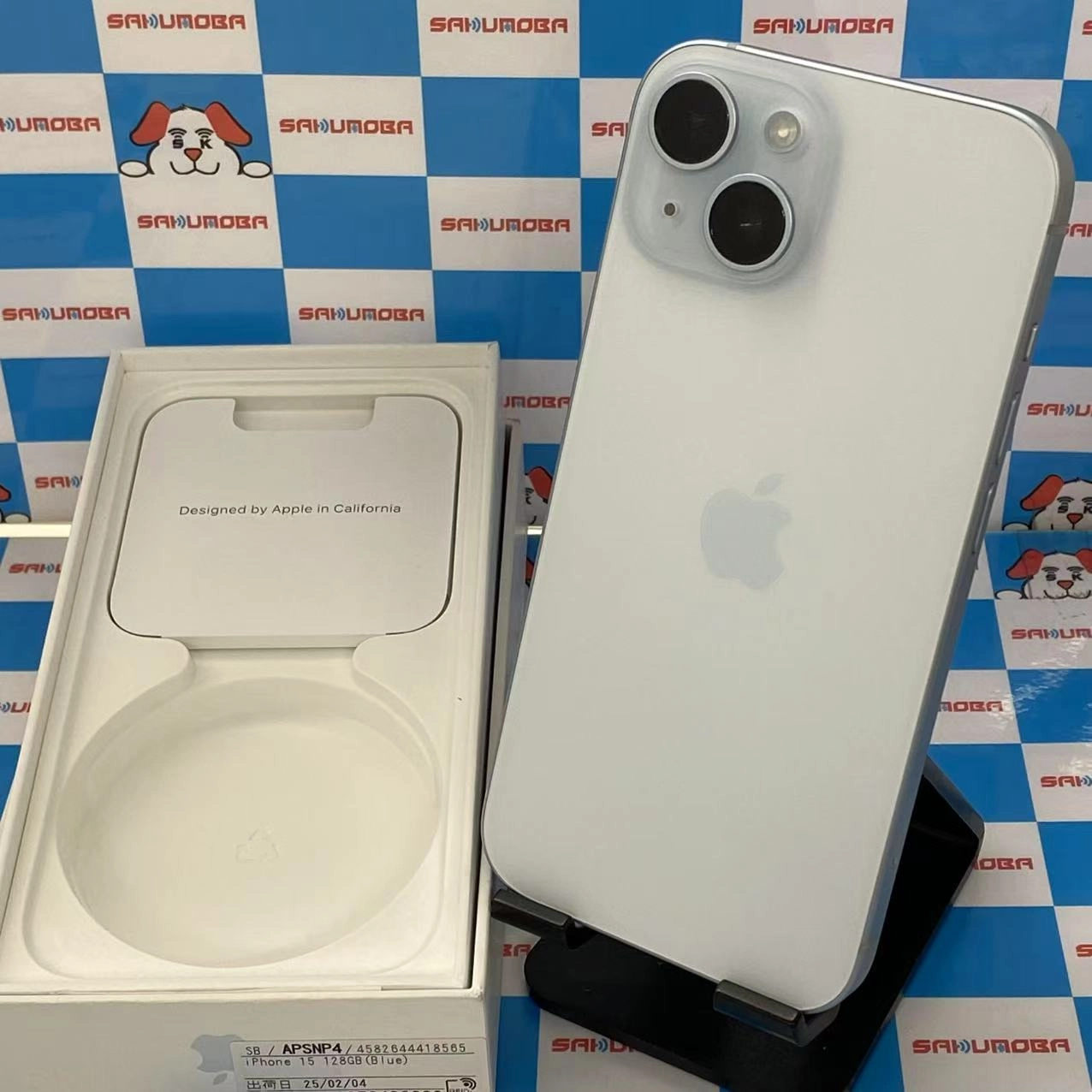 iPhone15 128GB ブルー MTML3J/A SoftBank版SIMフリー 充電11回 美品