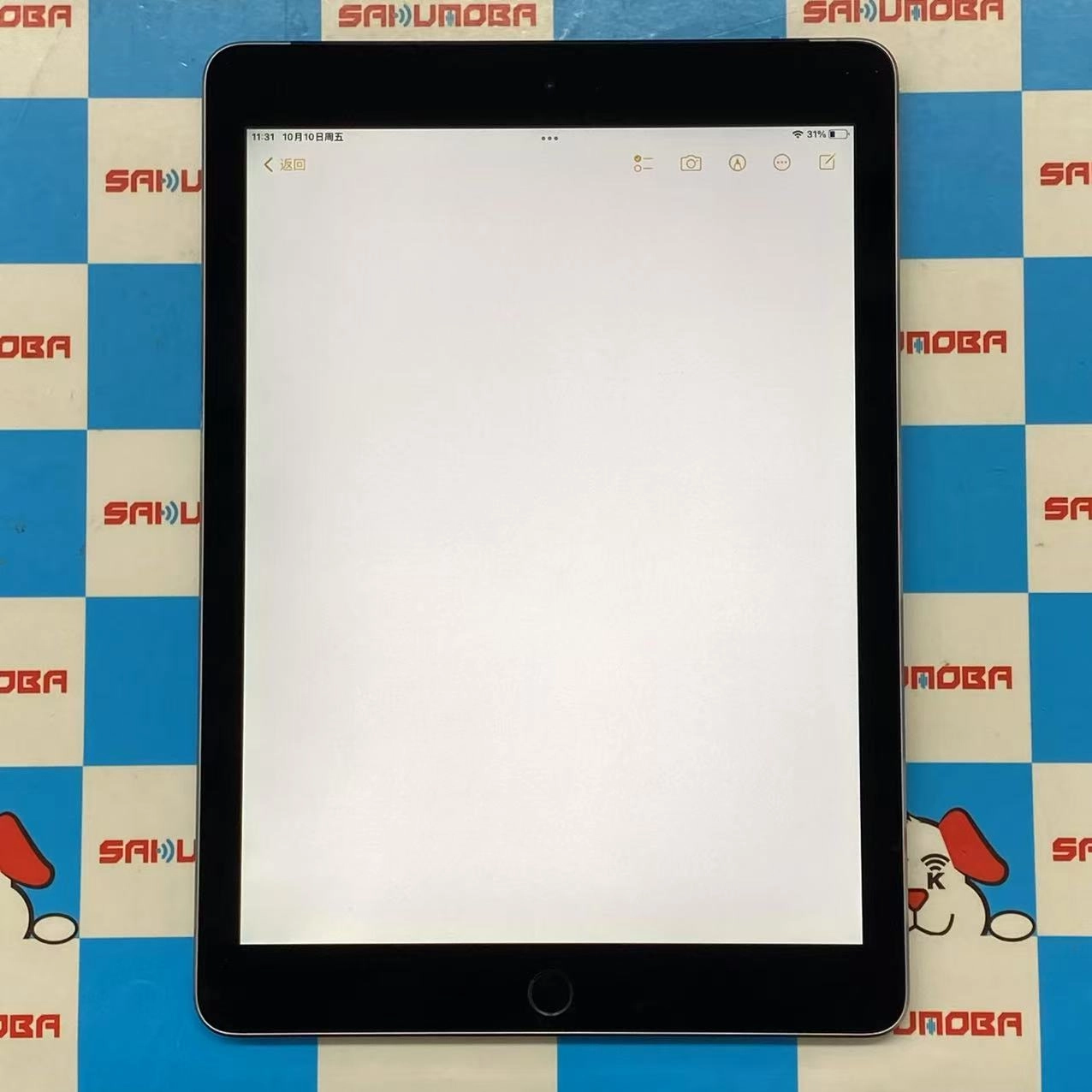 iPad Air 第2世代 Wi-Fi+Cellularモデル 16GB MGGX2J/A AU版 訳あり品 スペースグレイ au