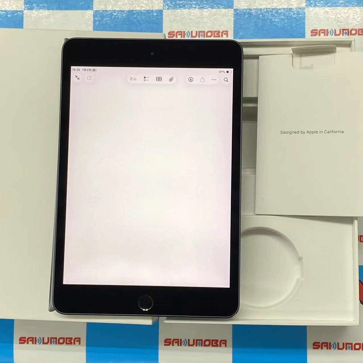 iPad mini 第5世代 64GB スペースグレイ MUX52J/A docomo版SIMフリー 訳あり品