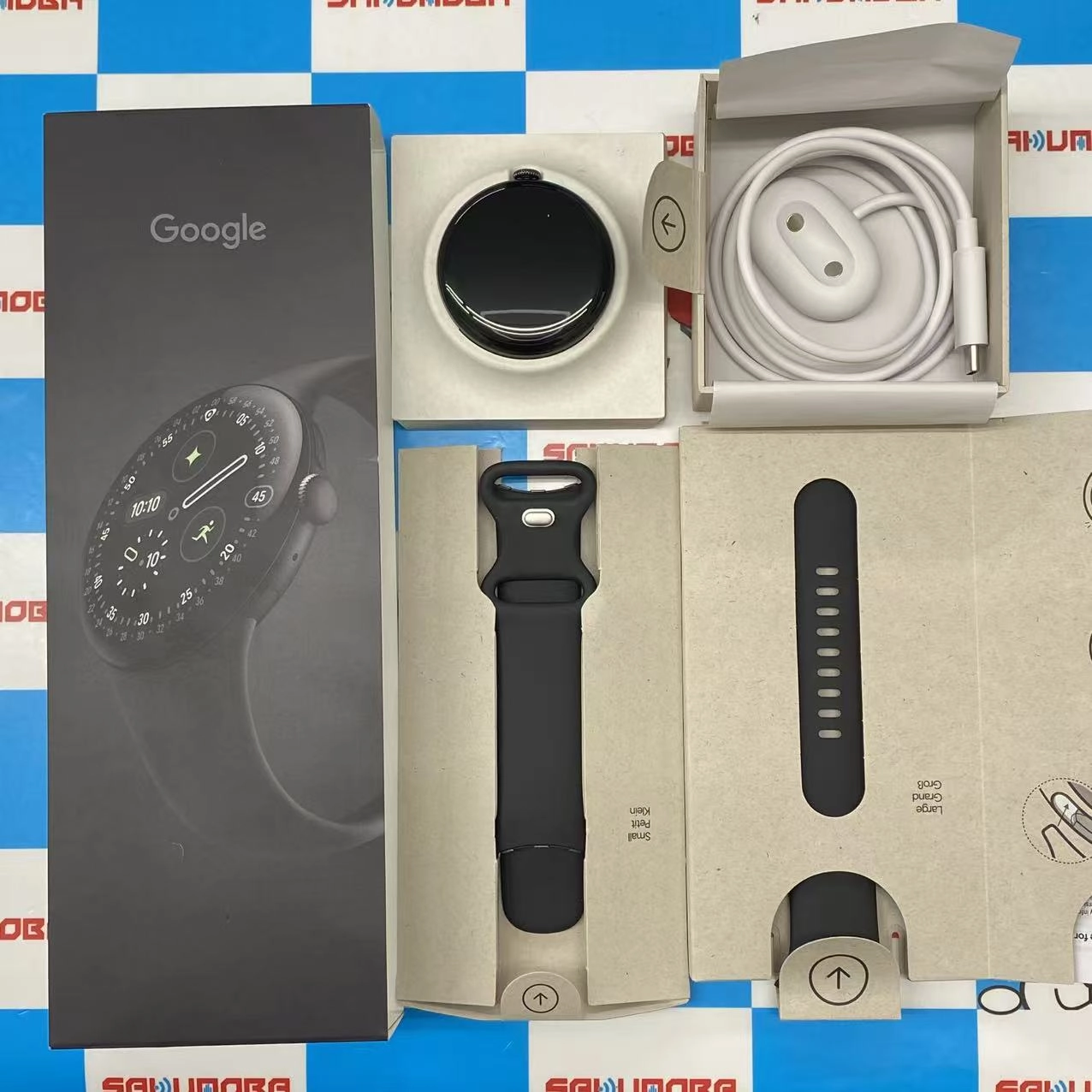 Google Pixel Watch 4 45mm LTEモデル 32GB アルミケース G1KAW au 極美品 Matte Black アルミケース