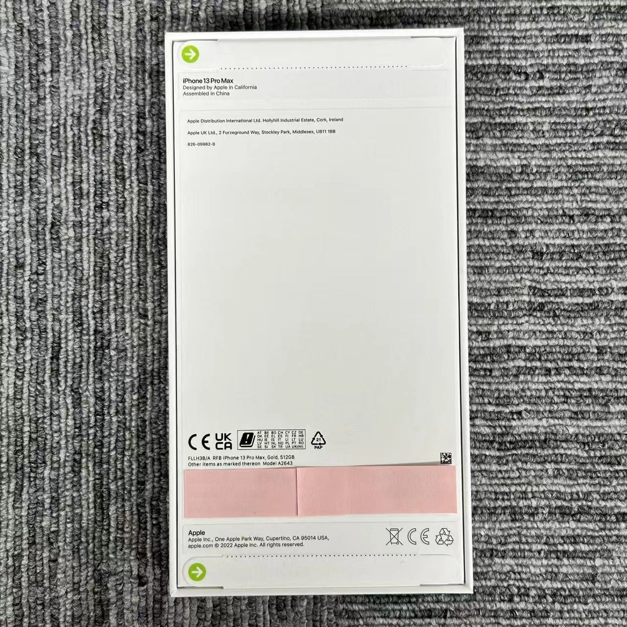 iPhone13 Pro Max 512GB ゴールド FLLH3B/A 海外版SIMフリー 未開封未使用品