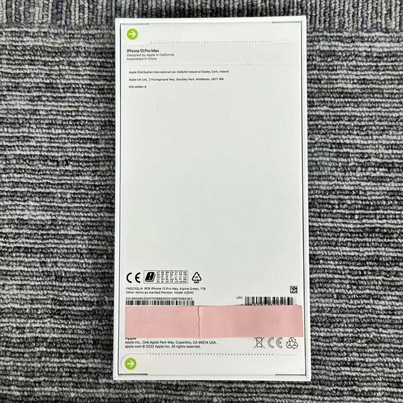 iPhone13 Pro Max 1TB アルパイングリーン FND23QL/A 海外版SIMフリー 未開封未使用品