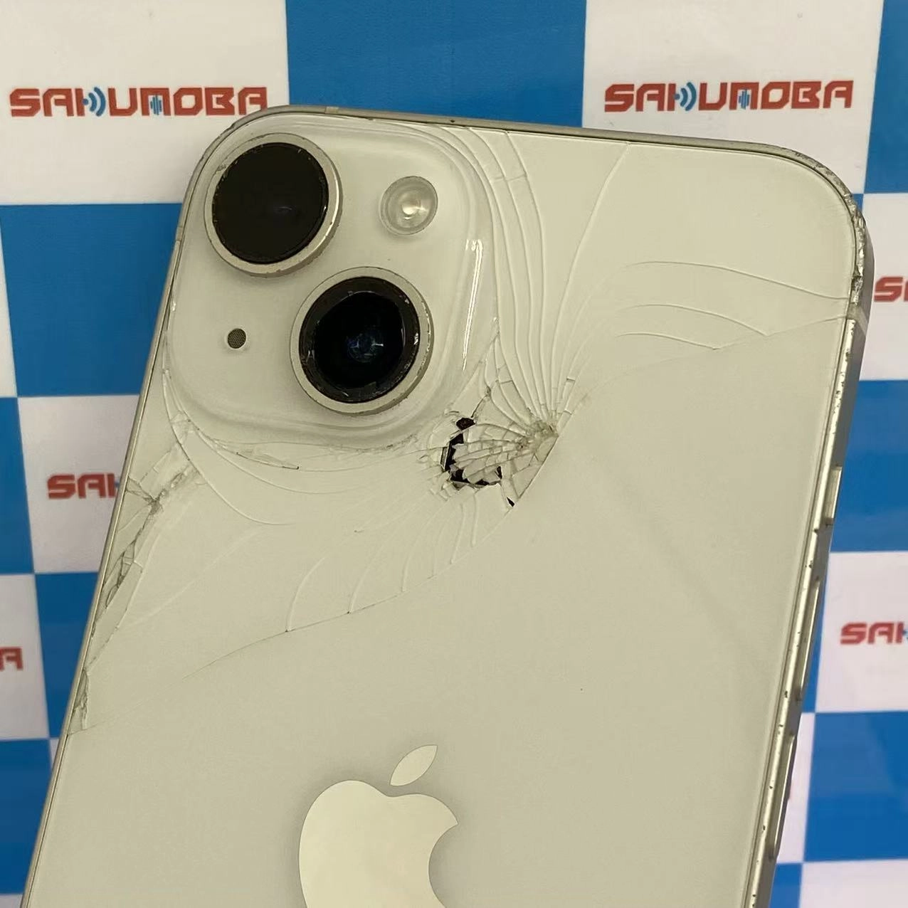 iPhone14 128GB スターライト MPUQ3J/A AU版SIMフリージャンク品