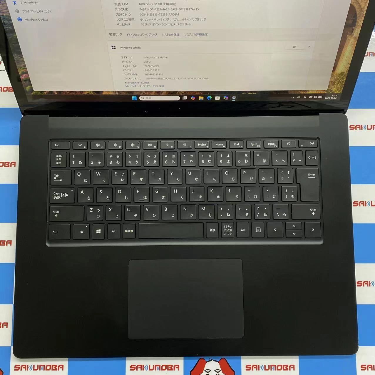 Surface Laptop 3 15インチ 8GB/256GB マットブラック VGZ-00039