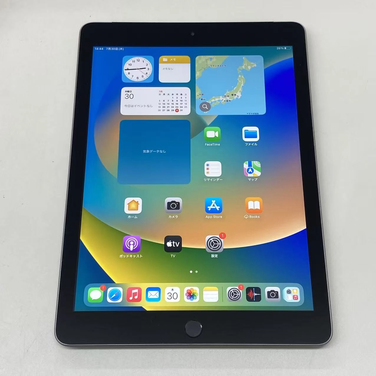 iPad 第5世代 Wi-Fi+Cellularモデル 128GB MP262J/A SoftBank版SIMフリー 美品 スペースグレイ