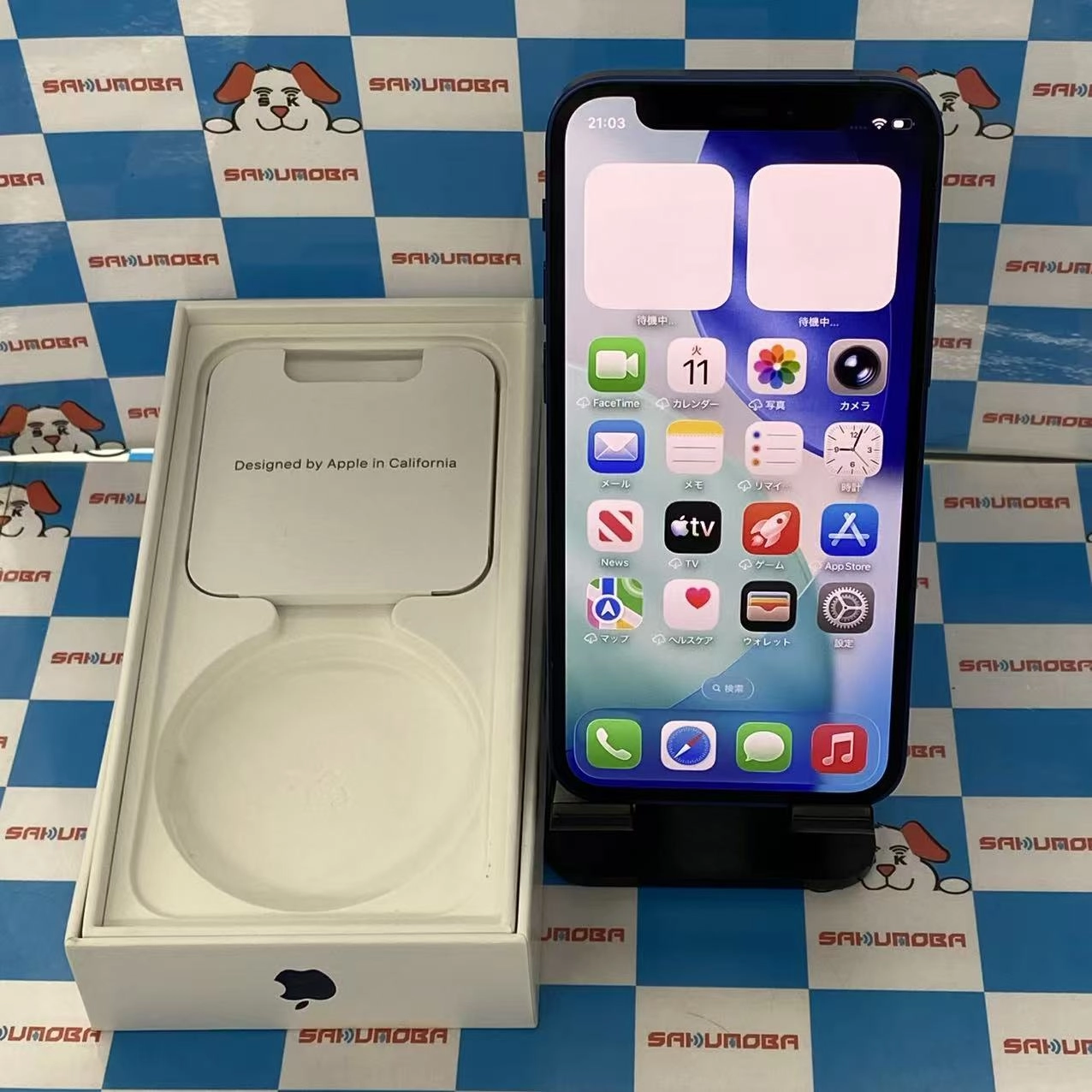 iPhone12 mini 64GB ブルー MGAP3J/A docomo版SIMフリー訳あり品