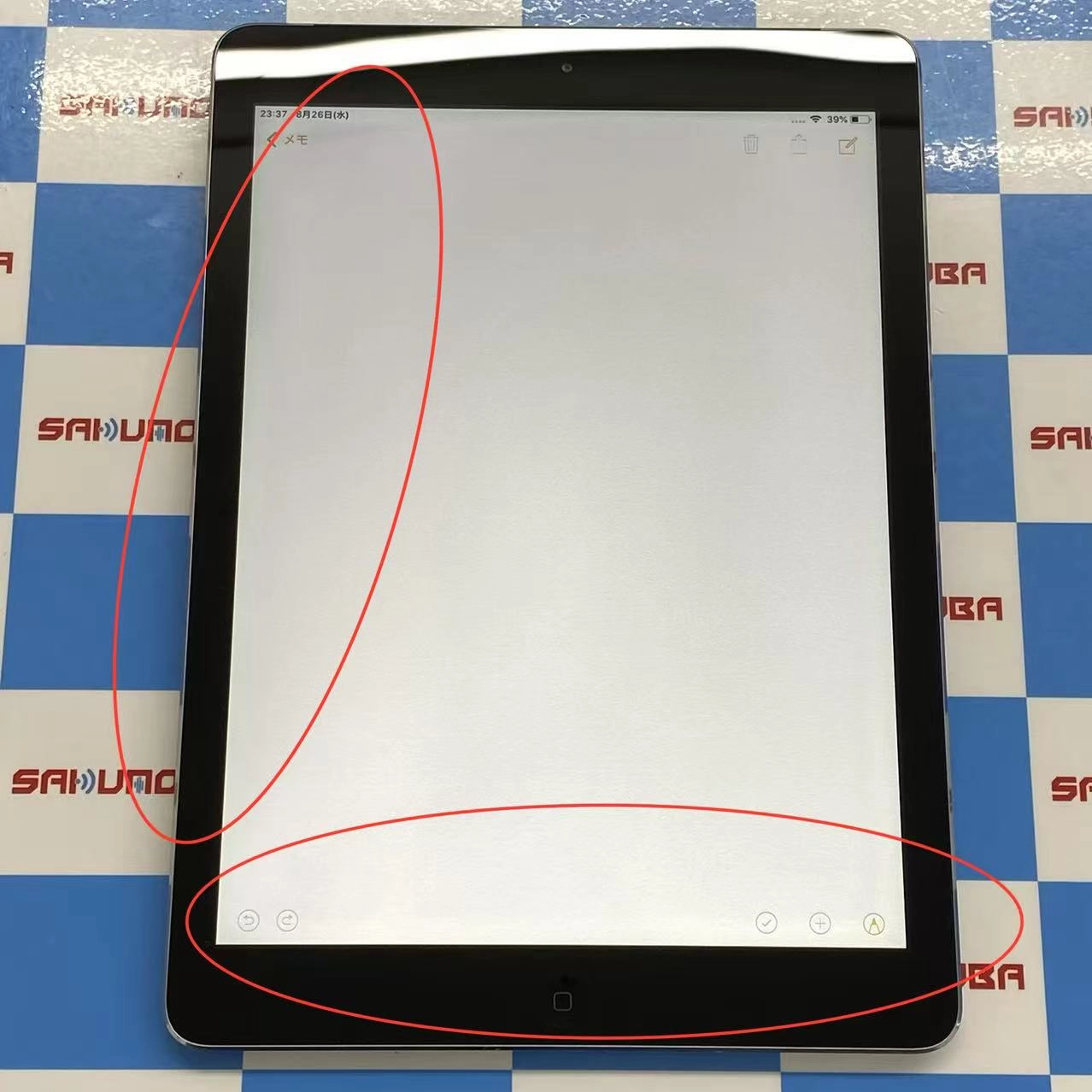 iPad Air 第1世代 Wi-Fi+Cellular 128GB スペースグレイ ME987JA/A AU版SIMフリー訳あり品 au