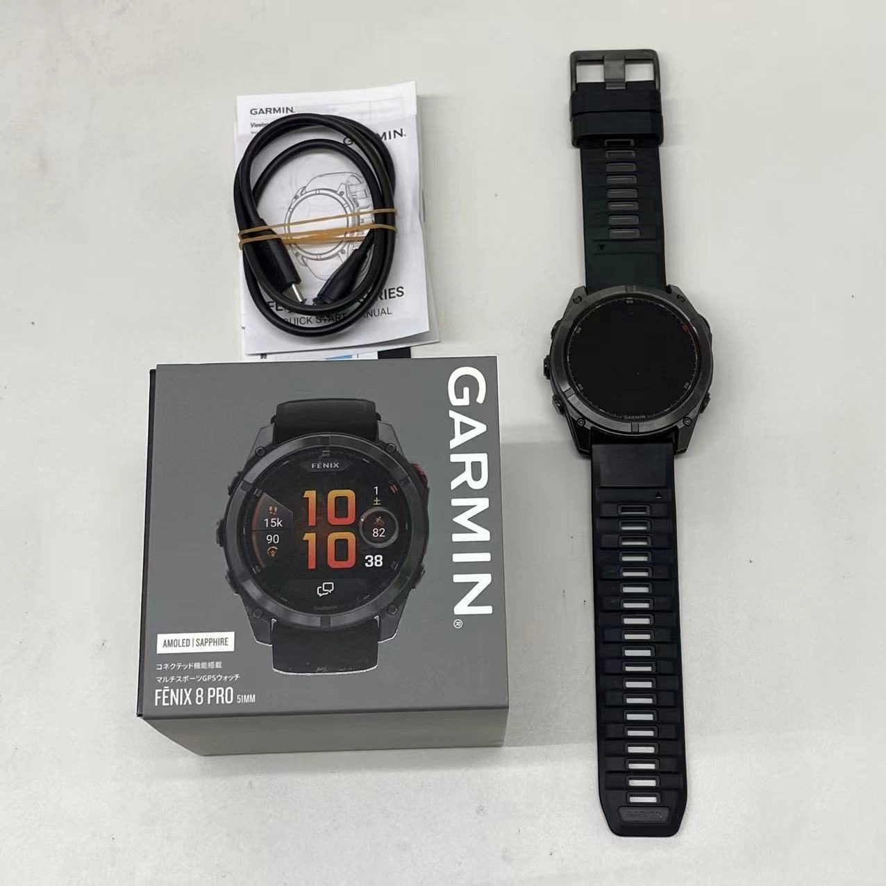 Gar min fenix 8 Pro AMOLED 51mm - ブラック 010-03199-21 美品